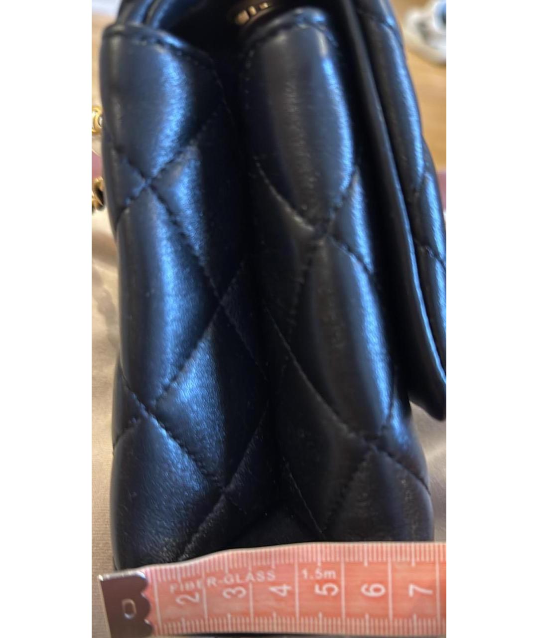 CHANEL Черная кожаная сумка через плечо, фото 8