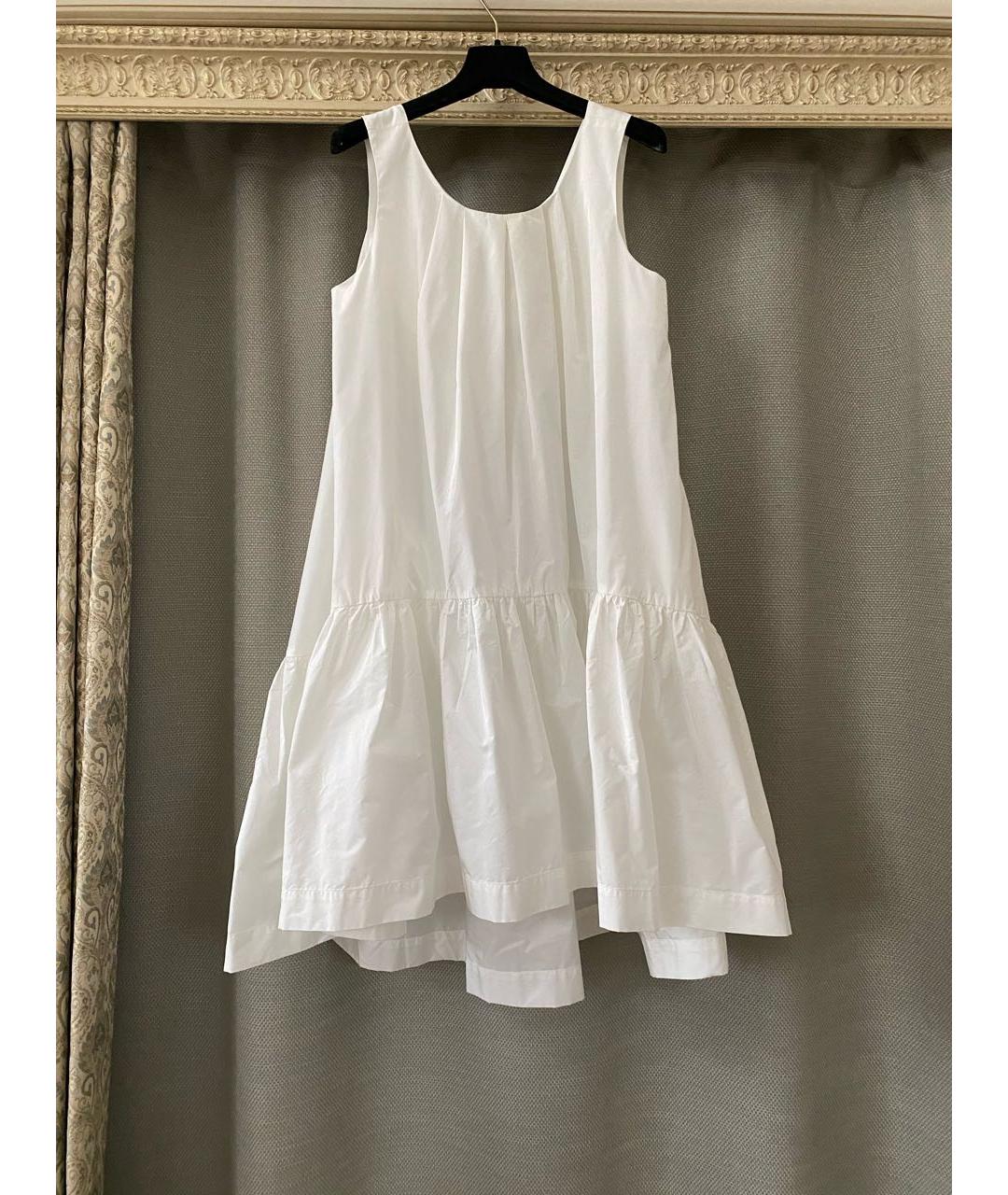 P.A.R.O.S.H. Белое полиэстеровое коктейльное платье, фото 6