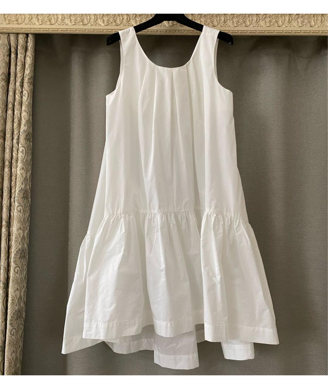 P.A.R.O.S.H. Белое полиэстеровое коктейльное платье, фото 9