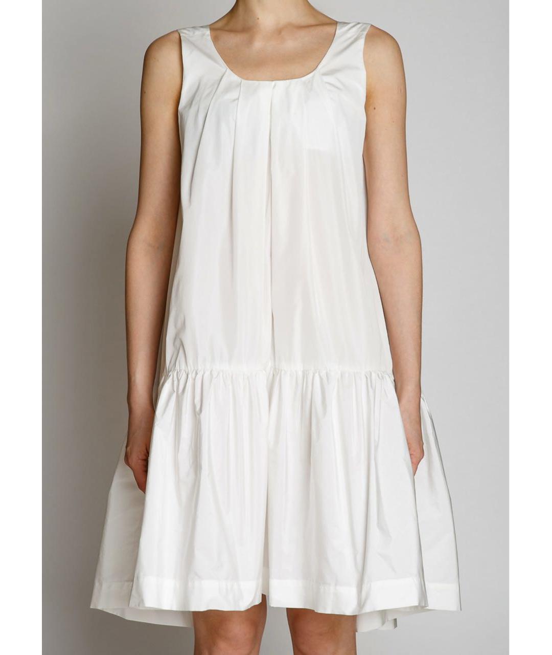 P.A.R.O.S.H. Белое полиэстеровое коктейльное платье, фото 4