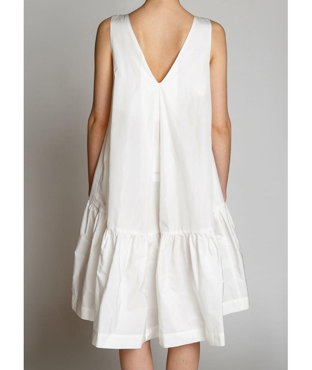 P.A.R.O.S.H. Белое полиэстеровое коктейльное платье, фото 5