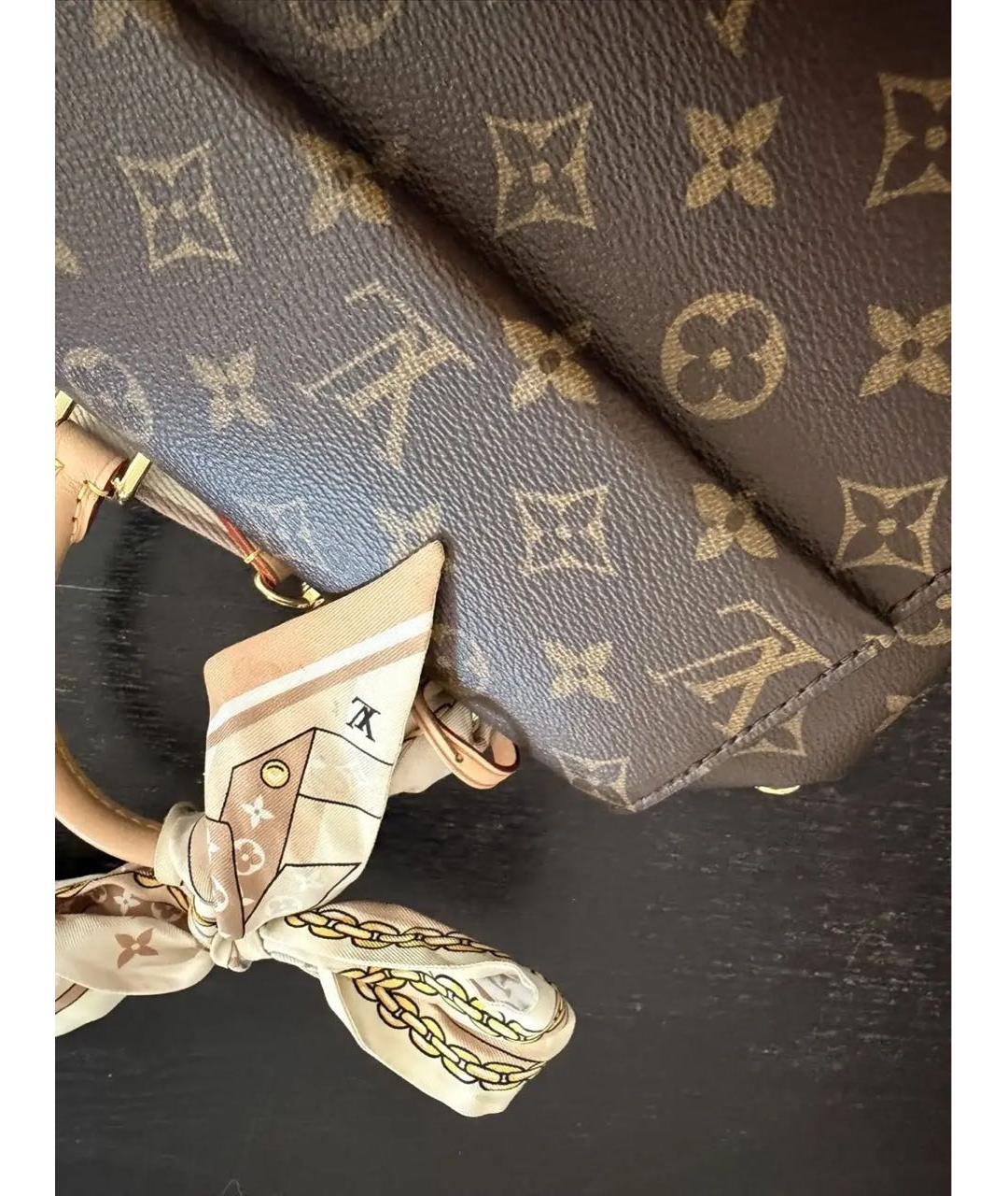 LOUIS VUITTON Коричневая кожаная сумка через плечо, фото 2