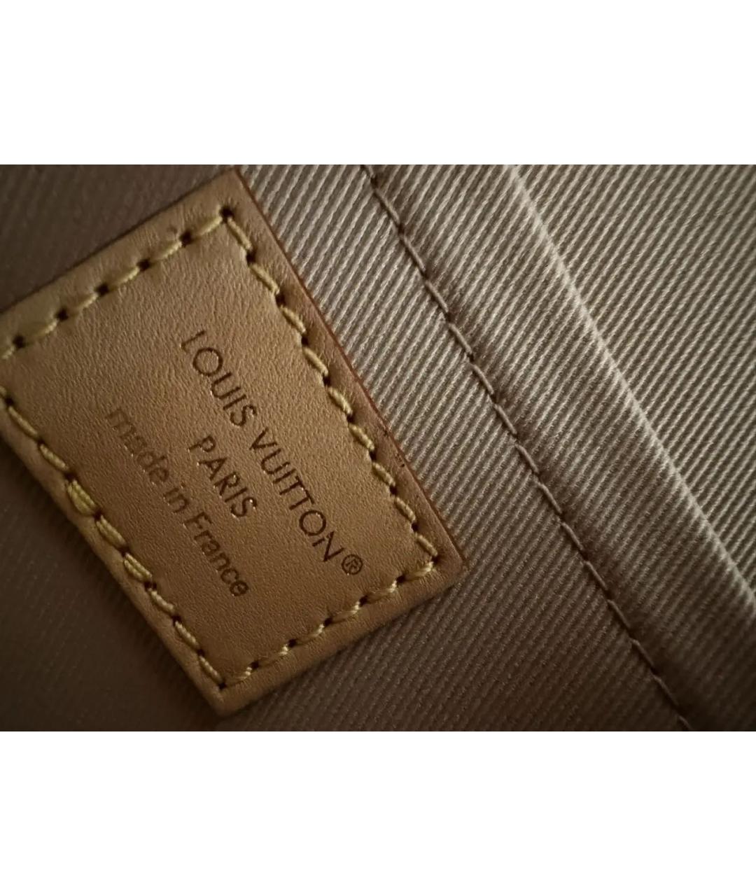 LOUIS VUITTON Коричневая кожаная сумка через плечо, фото 4