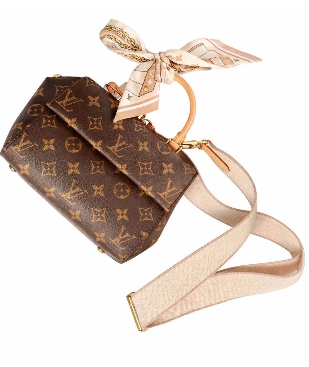 LOUIS VUITTON Коричневая кожаная сумка через плечо, фото 5