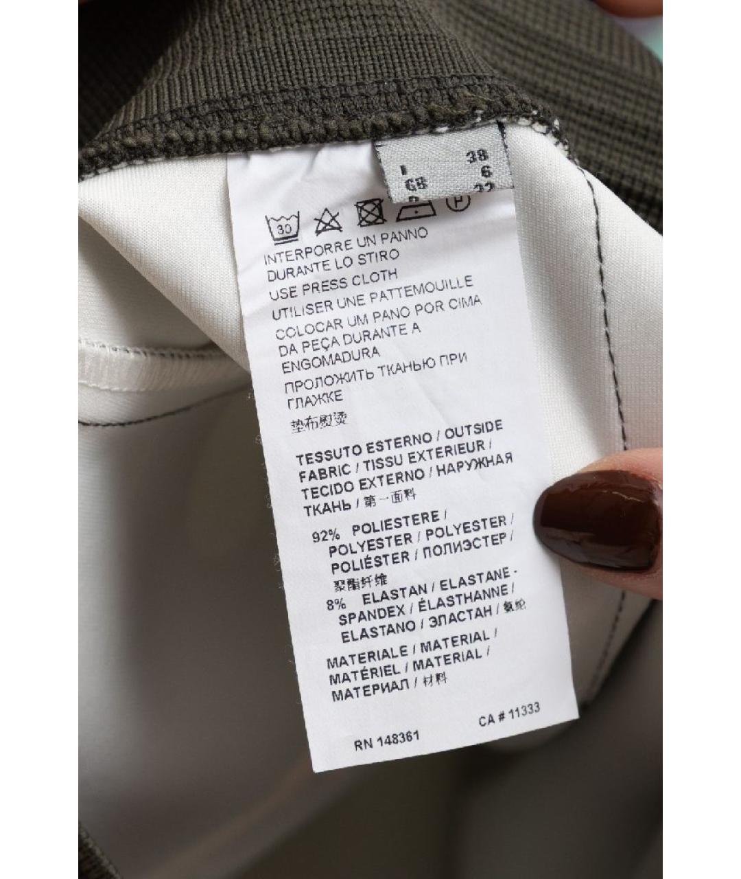 PINKO Хаки полиэстеровая юбка миди, фото 7