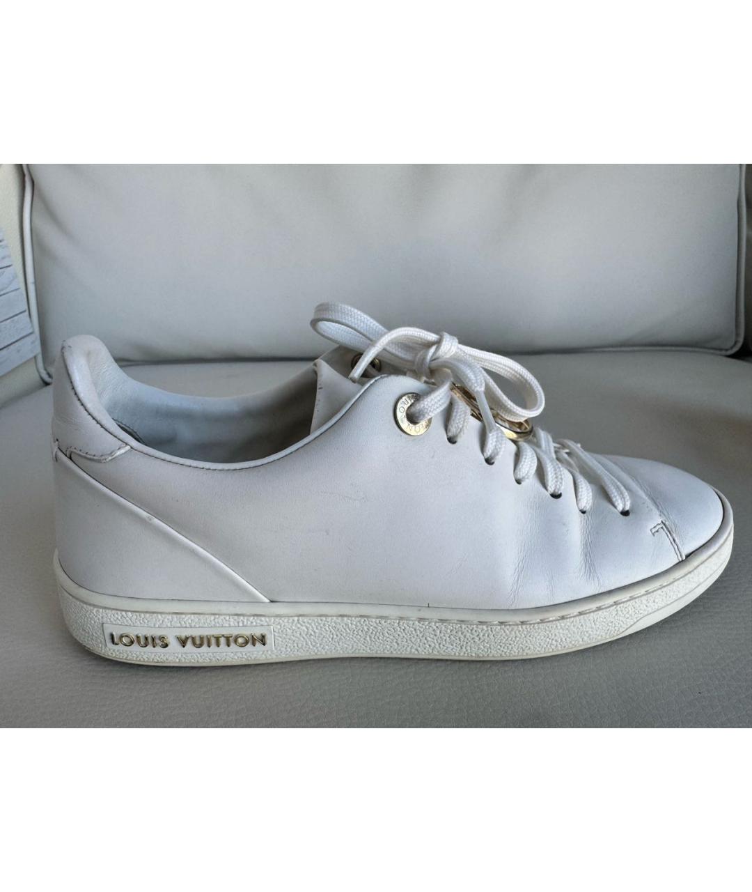 LOUIS VUITTON Белые кожаные кроссовки, фото 5