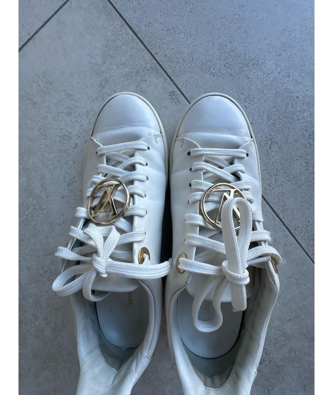LOUIS VUITTON Белые кожаные кроссовки, фото 3