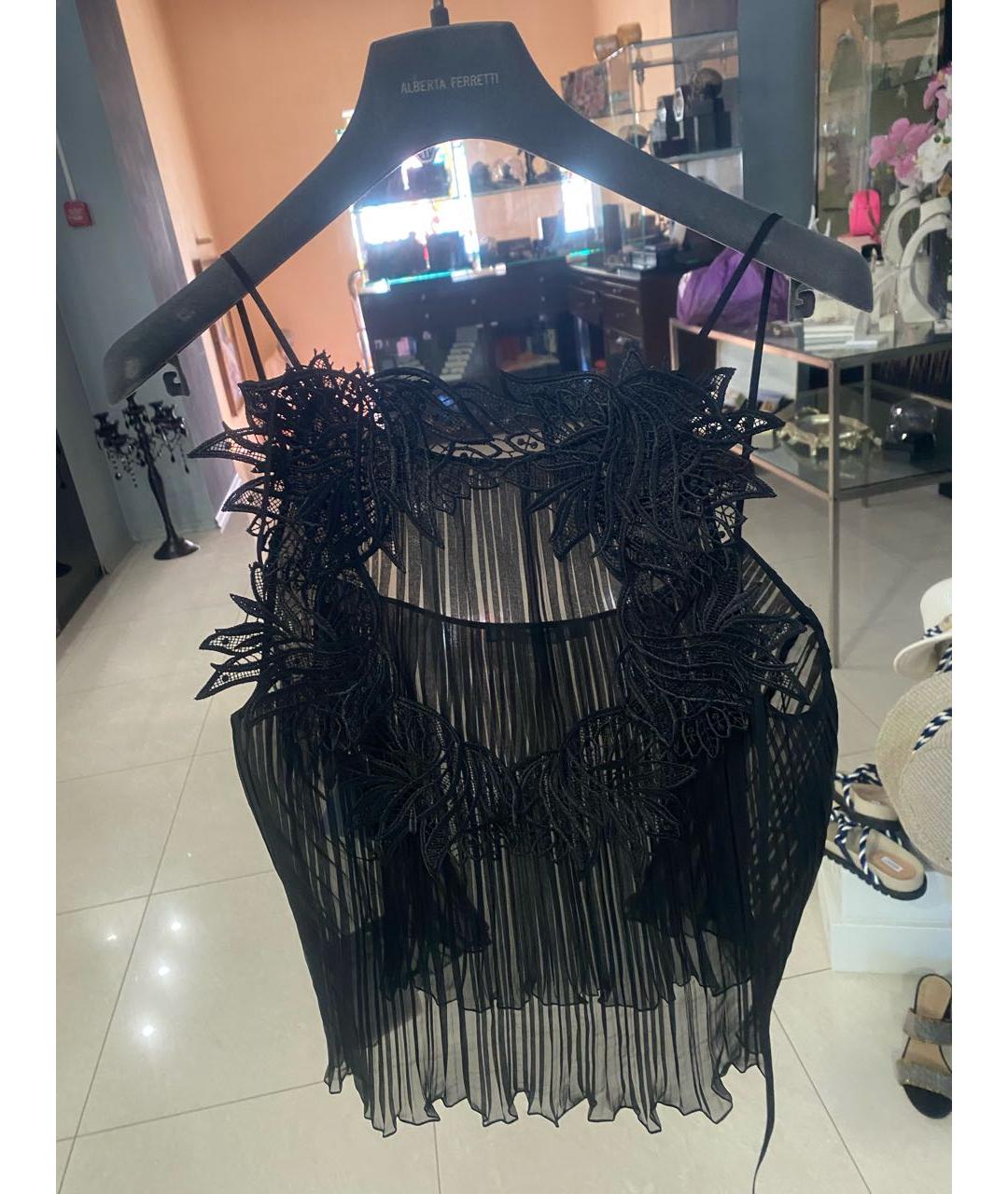 ALBERTA FERRETTI Черная блузы, фото 5