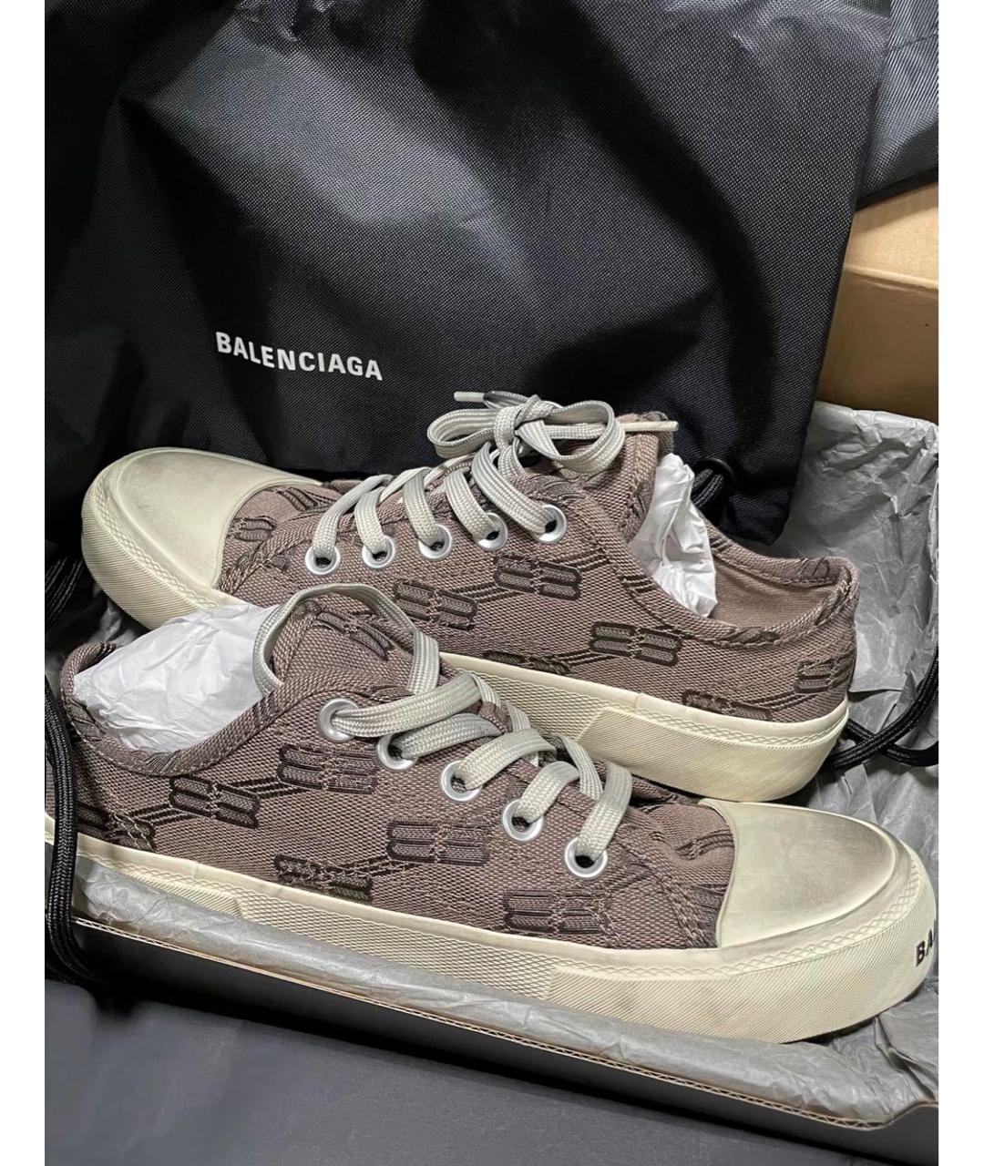 BALENCIAGA Бежевые кеды, фото 2