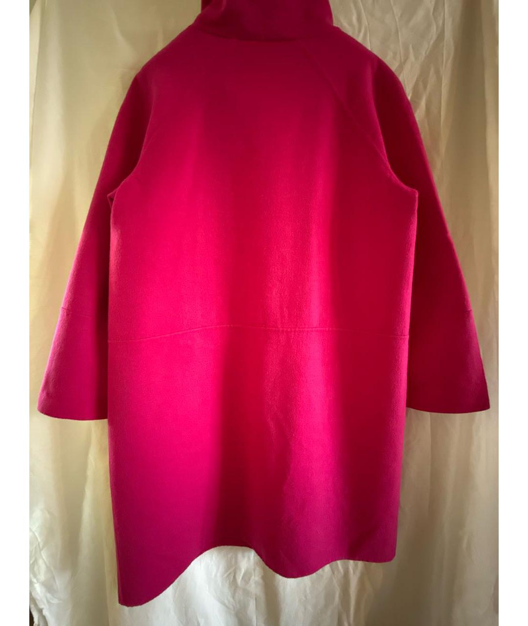 LES COPAINS Фуксия шерстяное пальто, фото 2