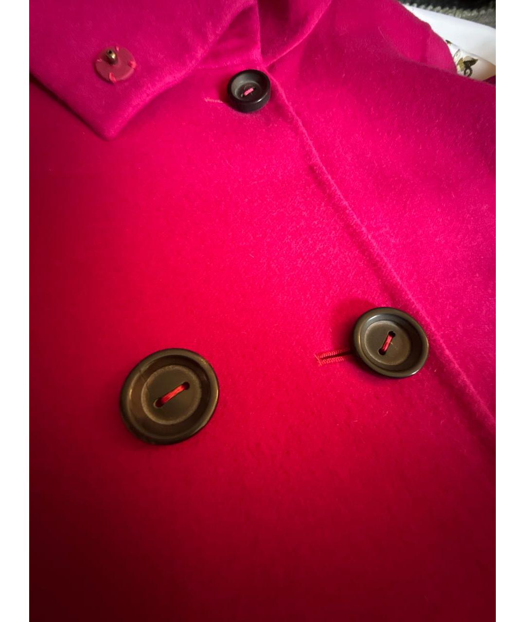 LES COPAINS Фуксия шерстяное пальто, фото 4