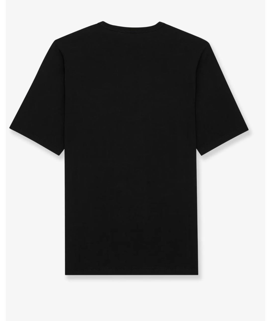 SAINT LAURENT Черная хлопковая футболка, фото 2