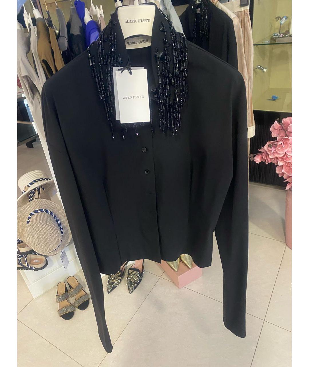 ALBERTA FERRETTI Черная блузы, фото 6