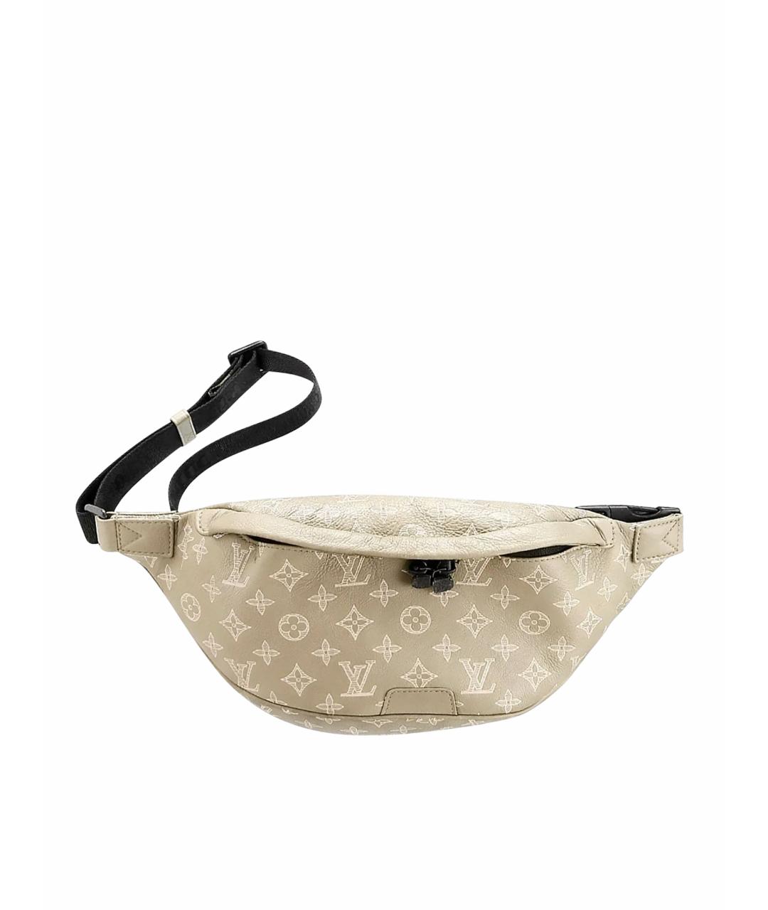 LOUIS VUITTON Серая кожаная поясная сумка, фото 1