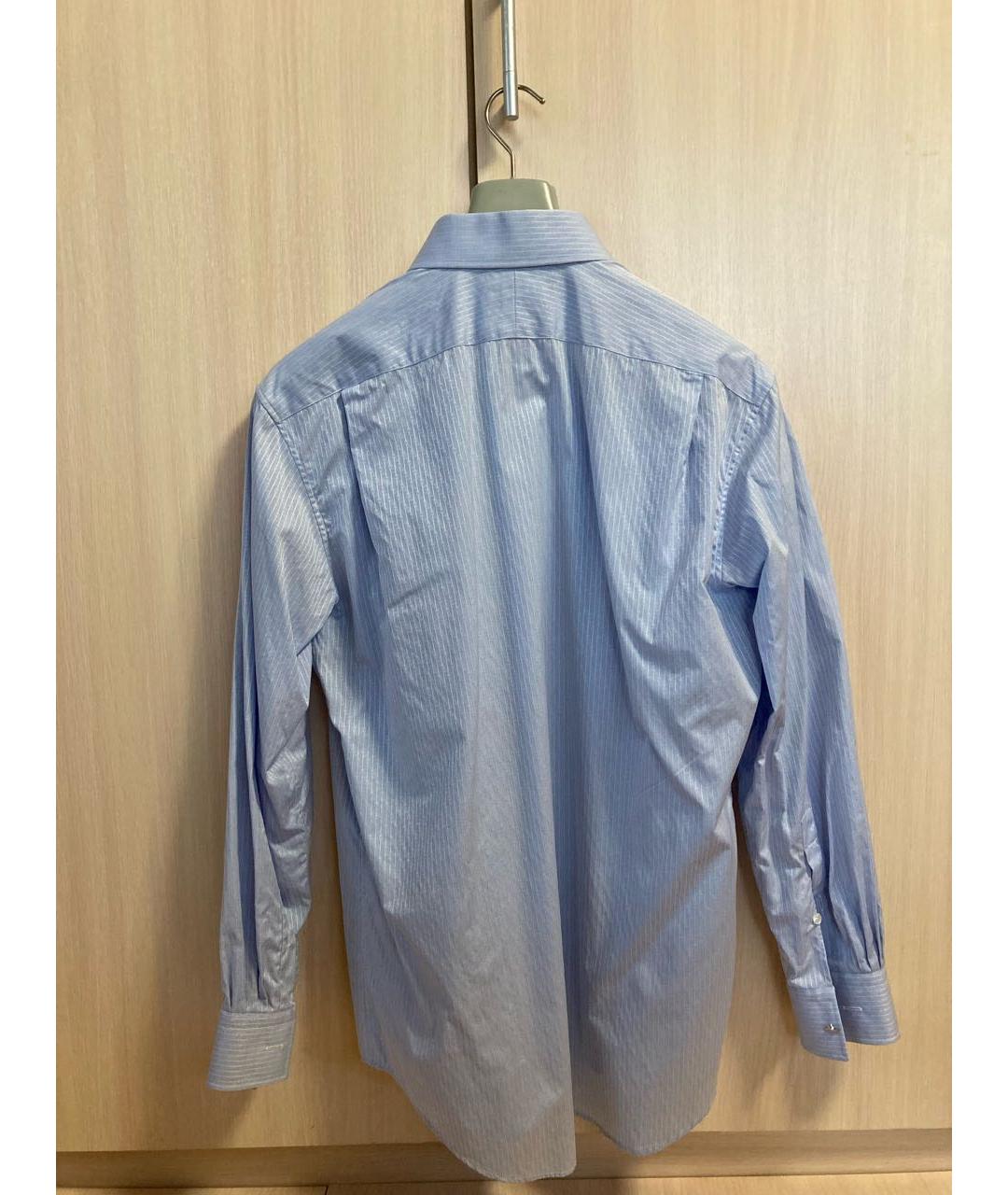 HERMES Голубая хлопковая классическая рубашка, фото 2