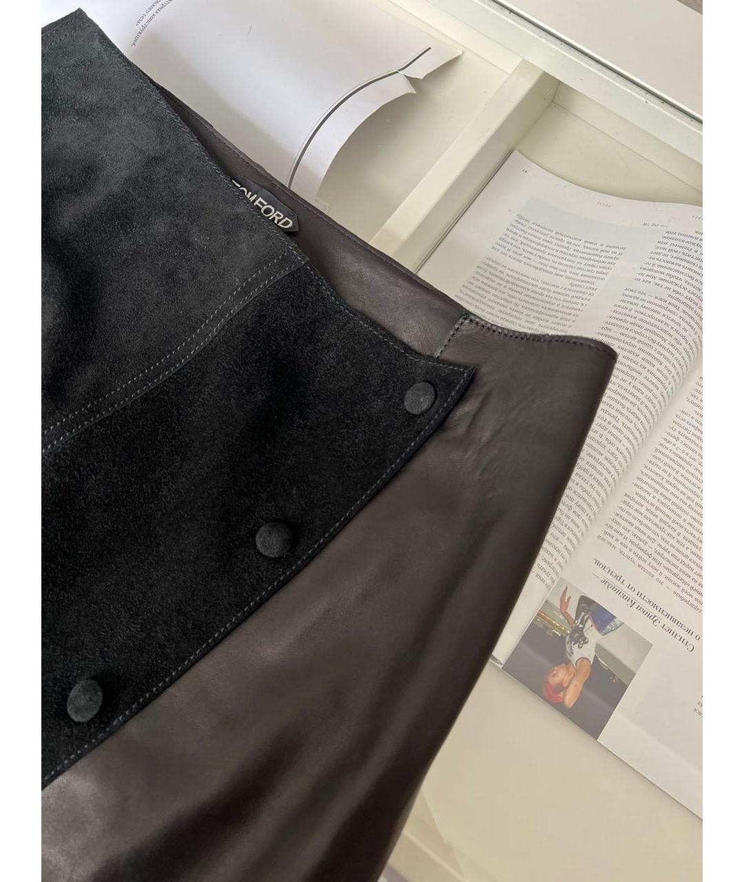 TOM FORD Черная юбка миди, фото 6