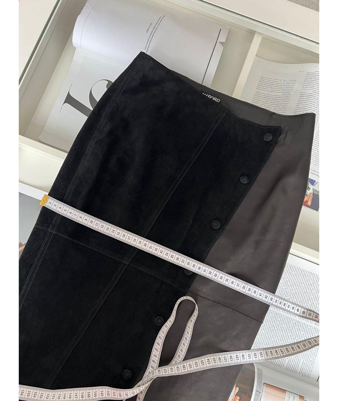 TOM FORD Черная юбка миди, фото 5