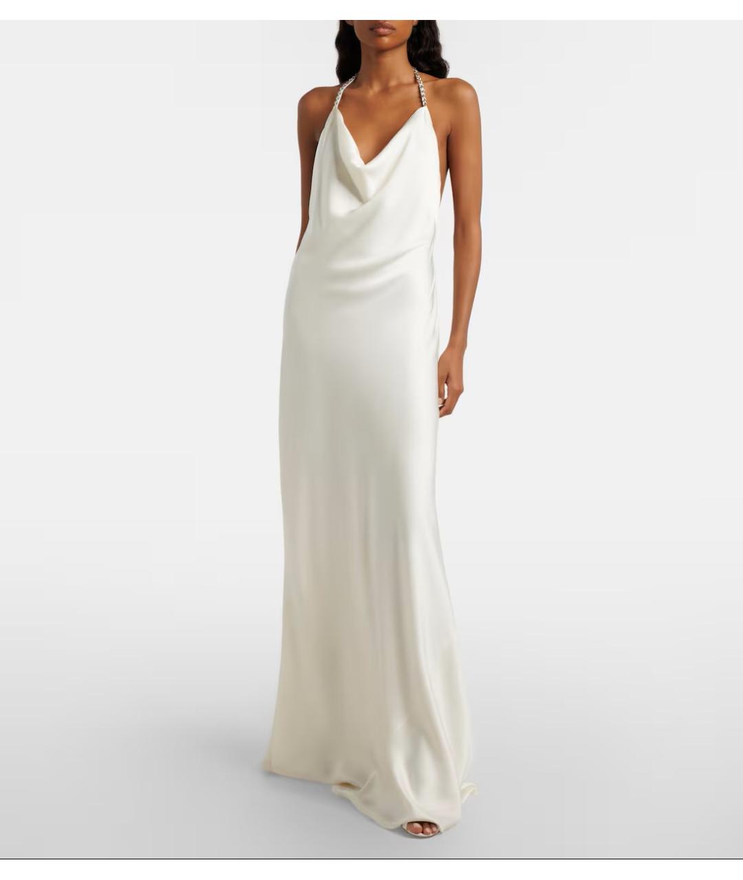 STELLA MCCARTNEY Белое ацетатное вечернее платье, фото 2