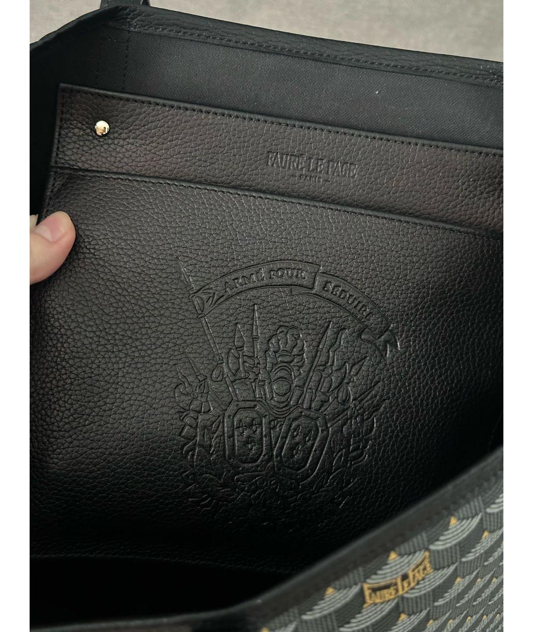 GOYARD Черная кожаная сумка тоут, фото 8