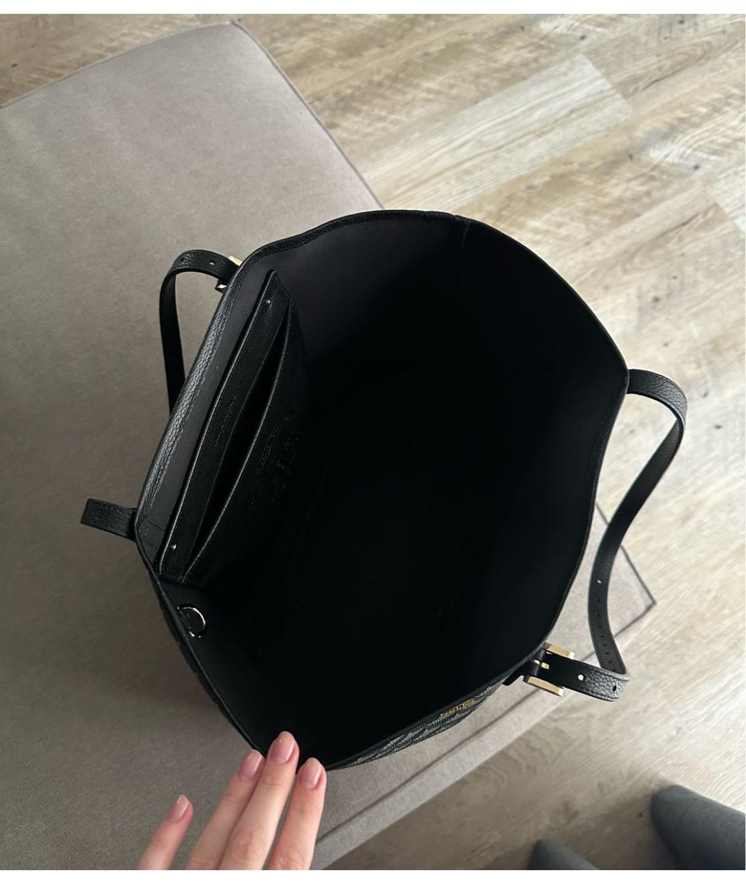 GOYARD Черная кожаная сумка тоут, фото 4