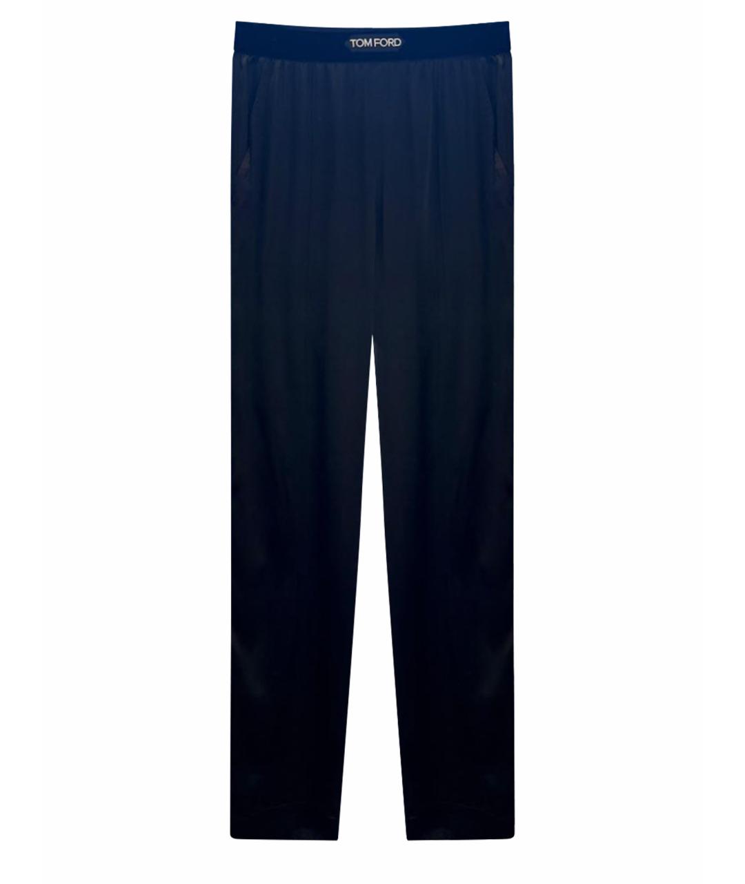 TOM FORD Черные шелковые прямые брюки, фото 1