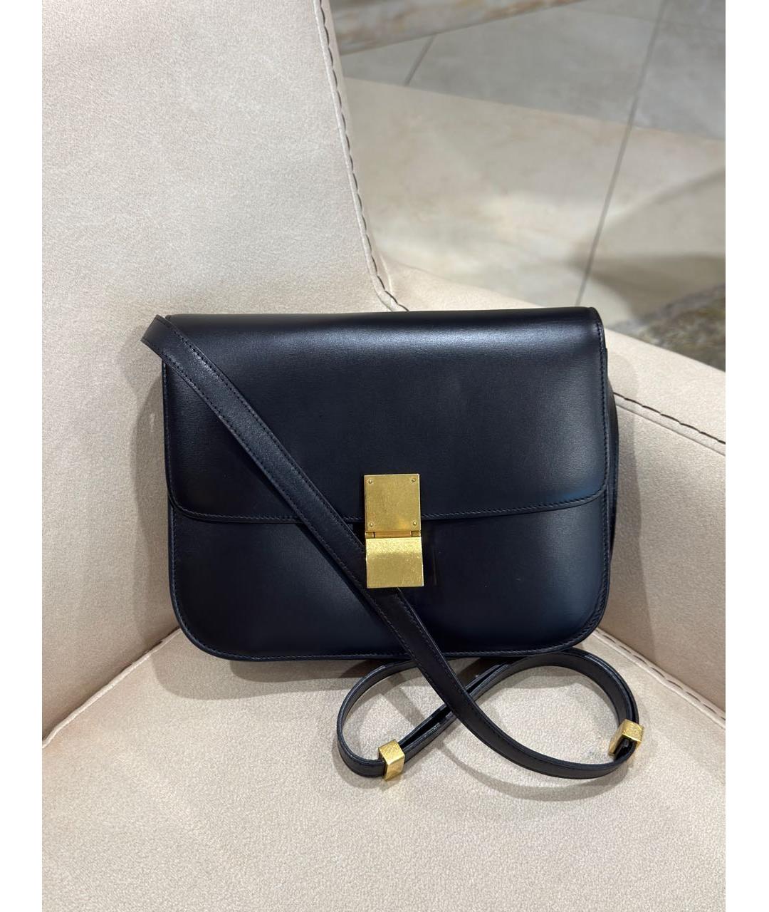 CELINE Черная кожаная сумка через плечо, фото 2