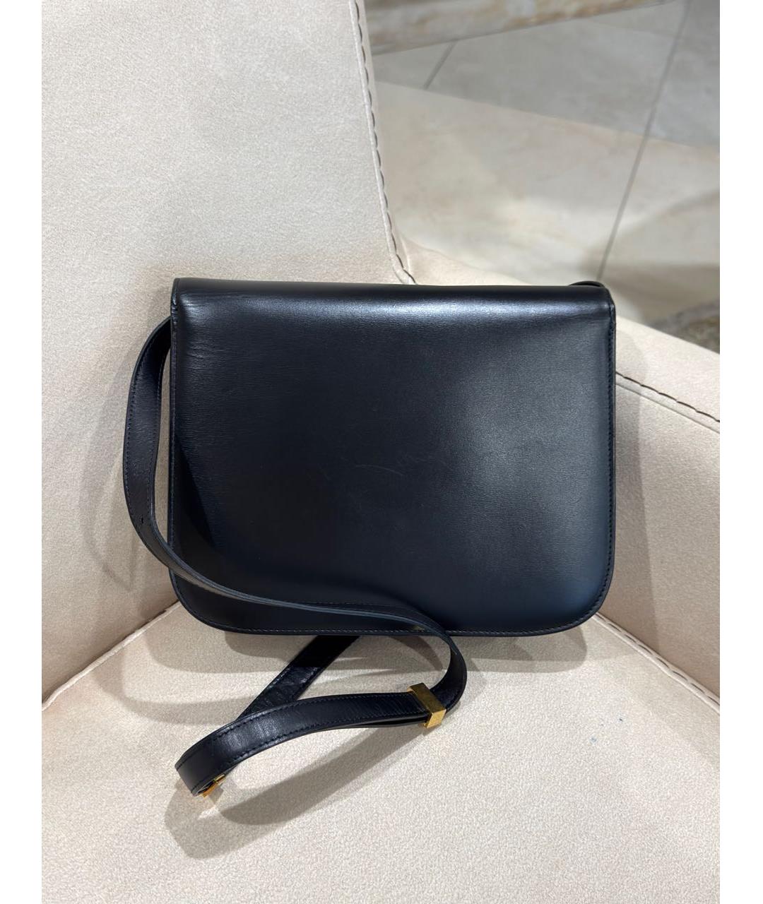CELINE Черная кожаная сумка через плечо, фото 3
