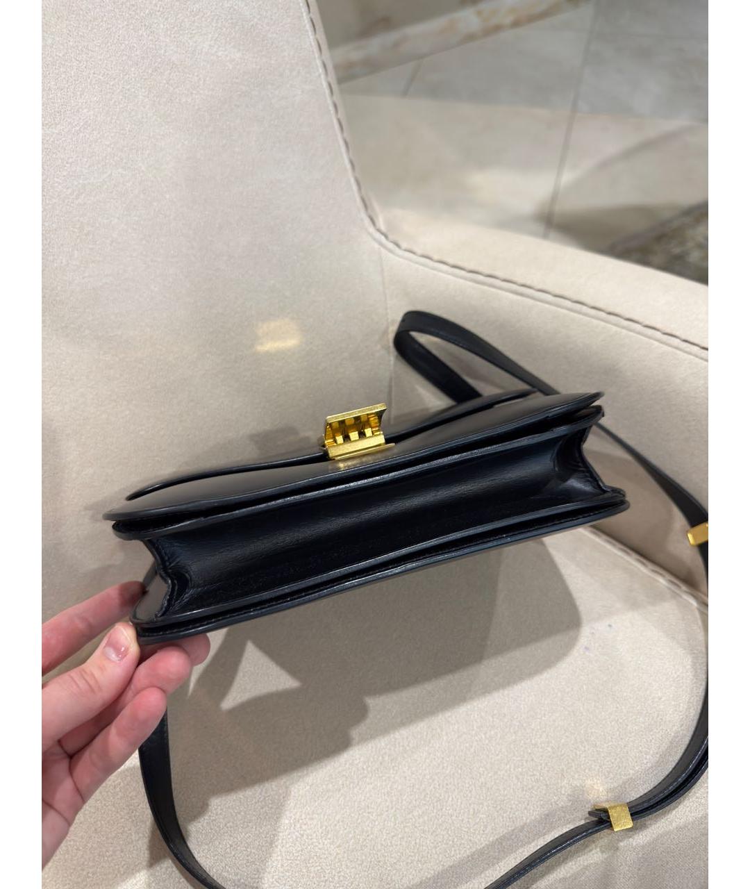 CELINE Черная кожаная сумка через плечо, фото 6