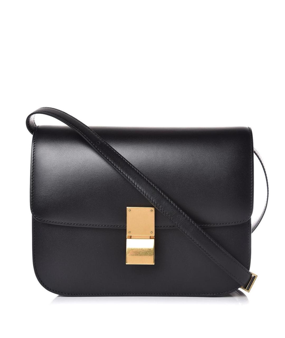 CELINE Черная кожаная сумка через плечо, фото 8