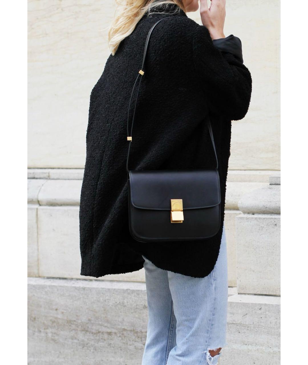 CELINE Черная кожаная сумка через плечо, фото 7