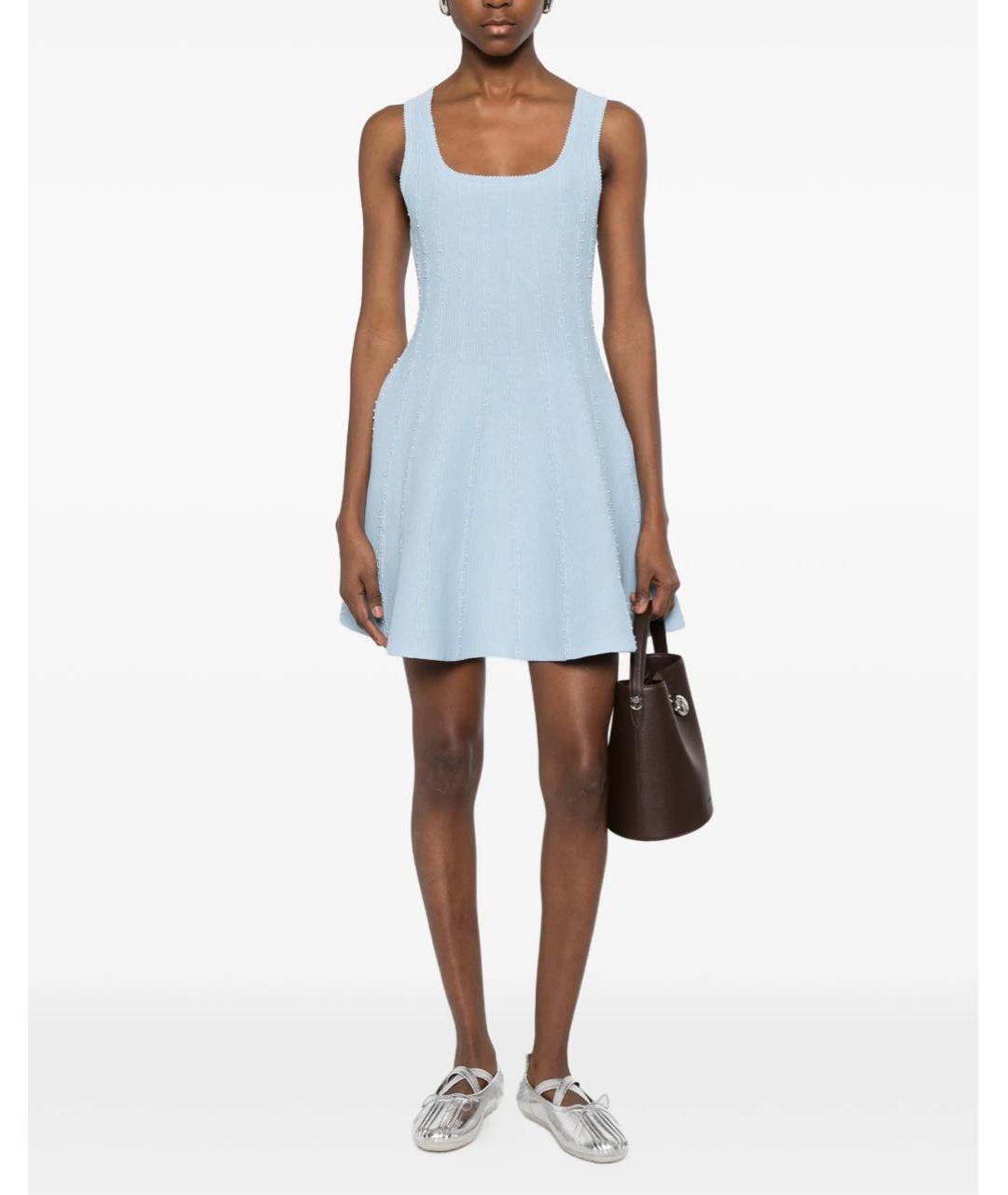 SANDRO Голубое повседневное платье, фото 6