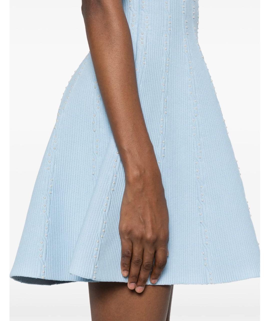SANDRO Голубое повседневное платье, фото 4