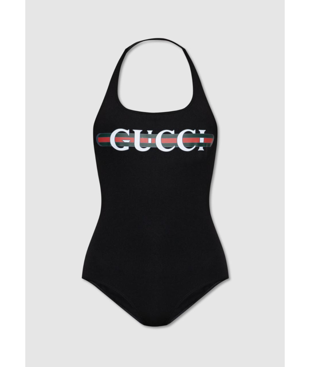GUCCI Черный полиамидовый купальник, фото 3