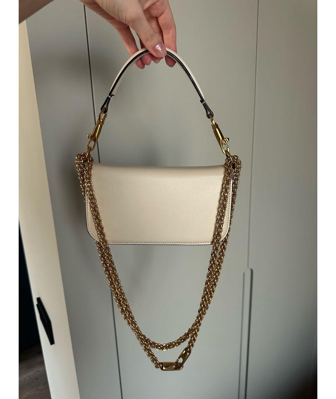 VALENTINO Бежевая кожаная сумка через плечо, фото 2