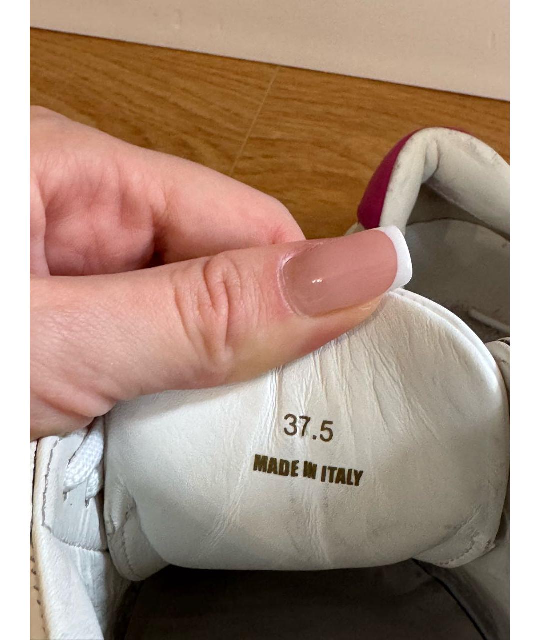 VERSACE Бирюзовые кожаные кеды, фото 5