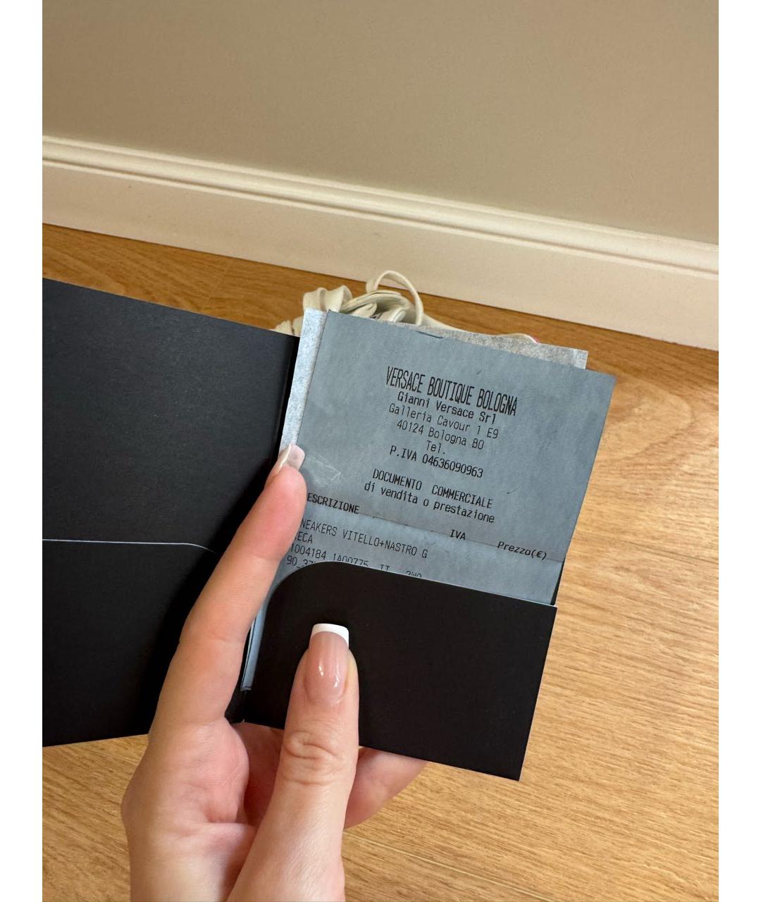 VERSACE Бирюзовые кожаные кеды, фото 6