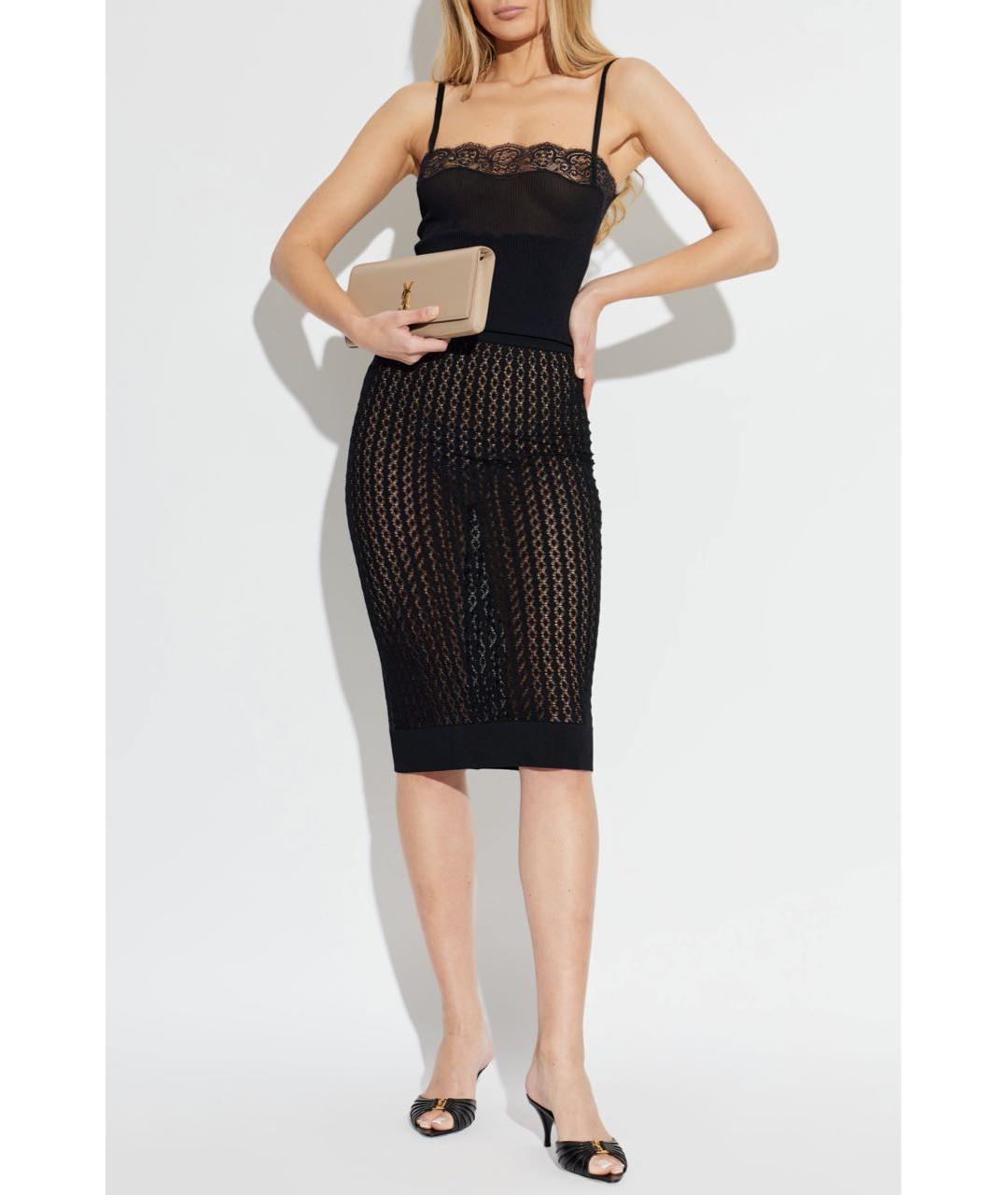 SAINT LAURENT Черные кожаные мюли, фото 6