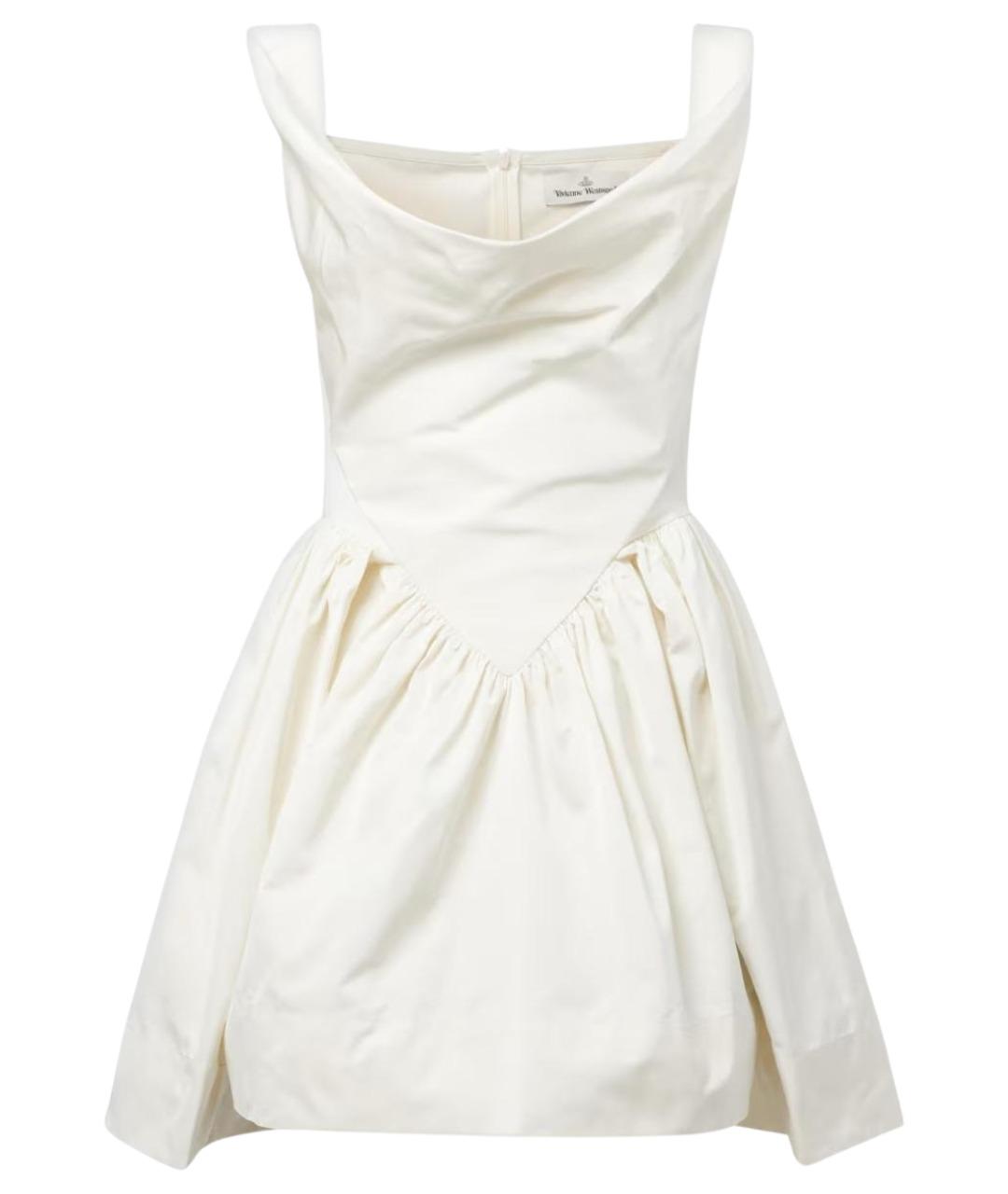 VIVIENNE WESTWOOD Белое полиэстеровое коктейльное платье, фото 1