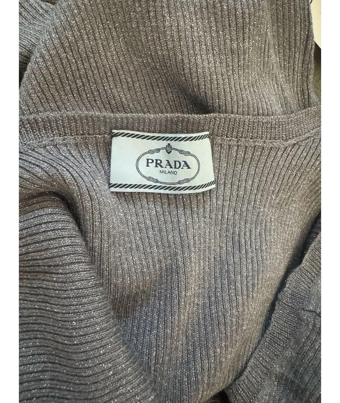 PRADA Серый шерстяной джемпер / свитер, фото 4