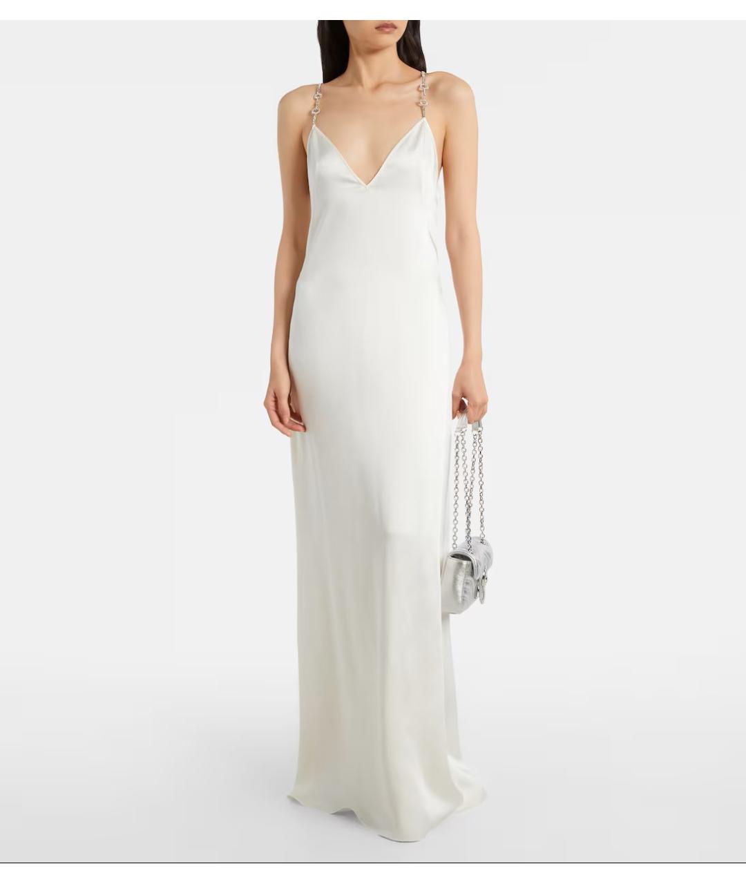 GUCCI Белое ацетатное коктейльное платье, фото 2