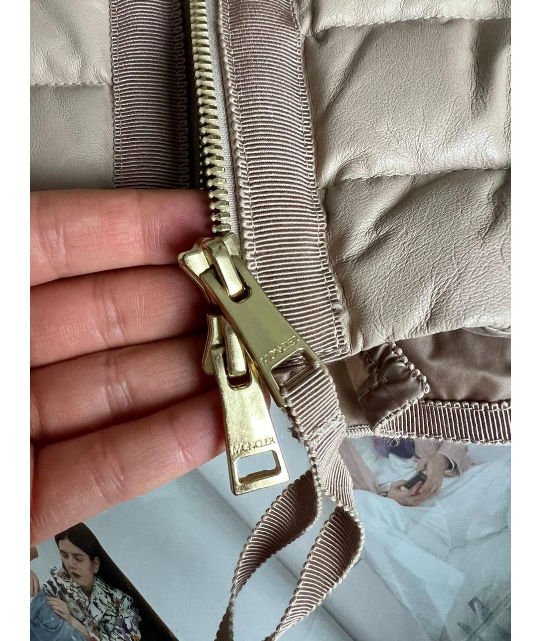 MONCLER Кожаная куртка, фото 4