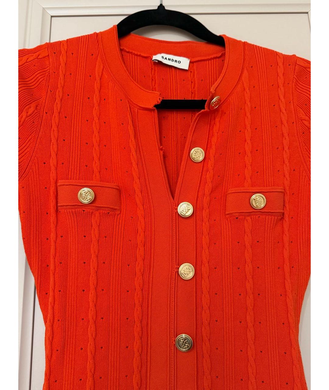 SANDRO Красное повседневное платье, фото 3