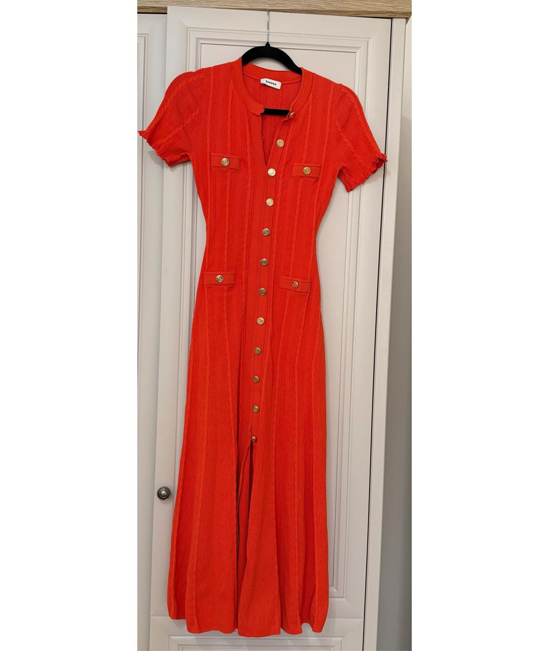 SANDRO Красное повседневное платье, фото 4