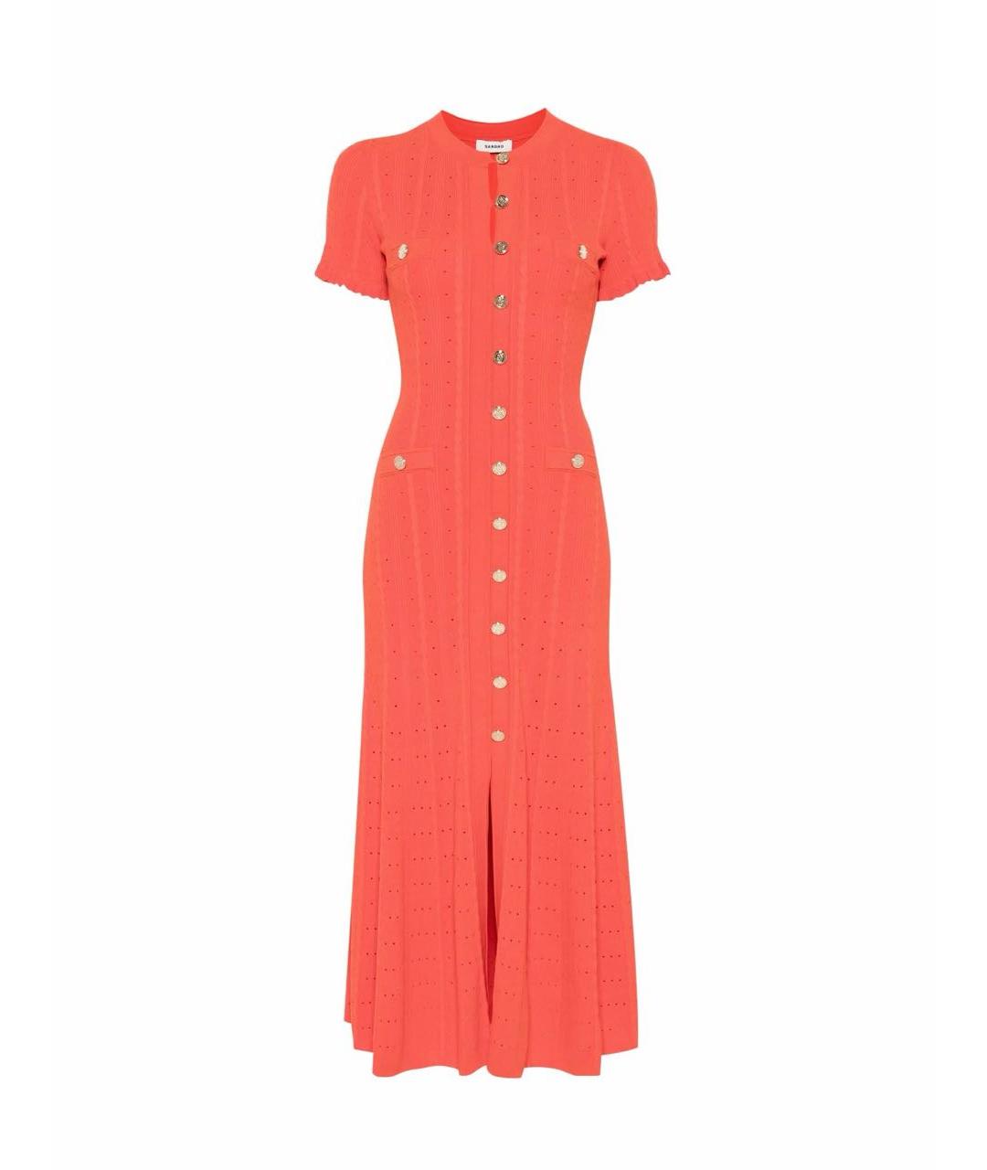 SANDRO Красное повседневное платье, фото 6