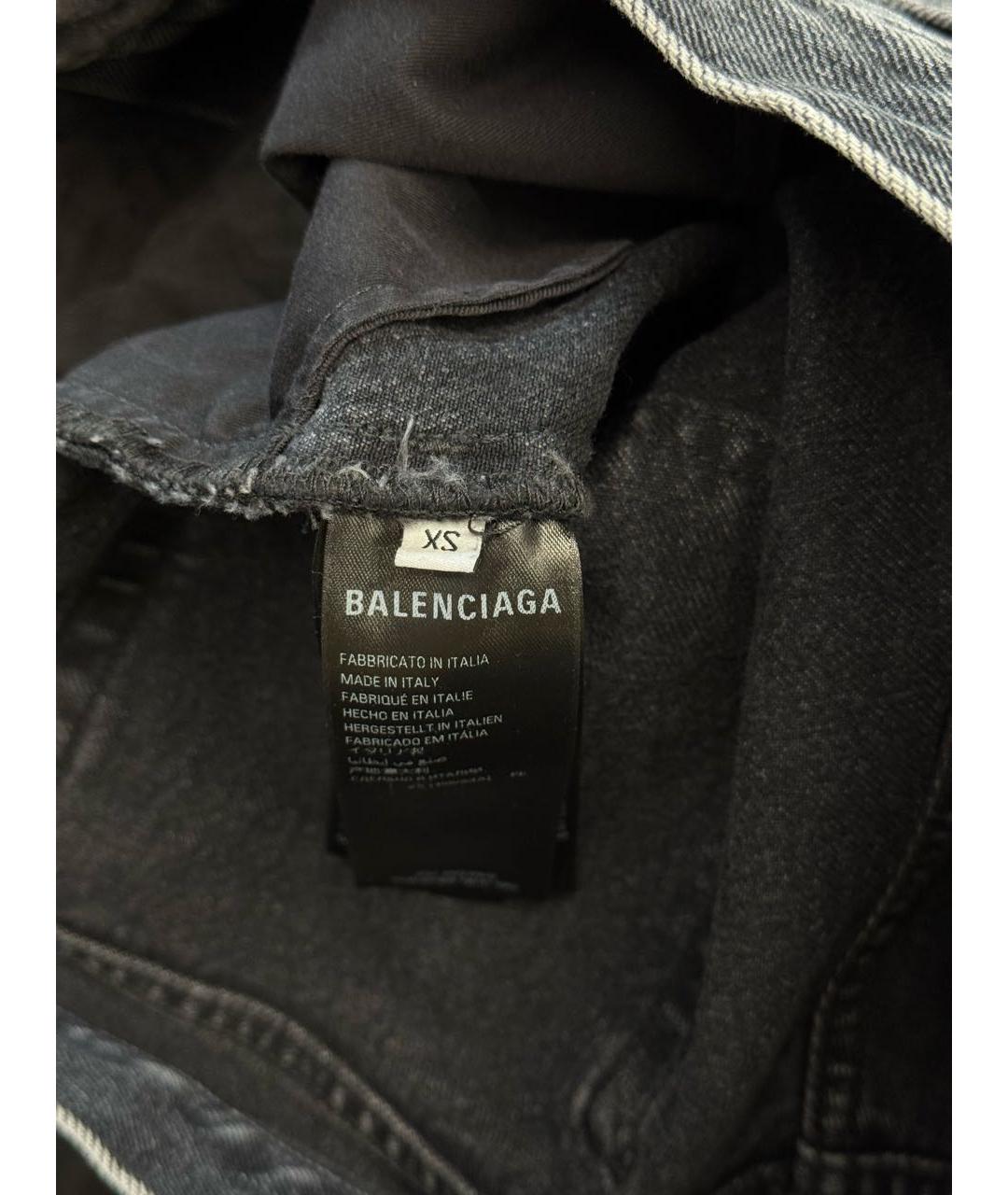 BALENCIAGA Антрацитовые хлопковые джинсы клеш, фото 6