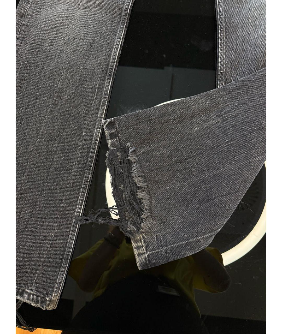 BALENCIAGA Антрацитовые хлопковые джинсы клеш, фото 4