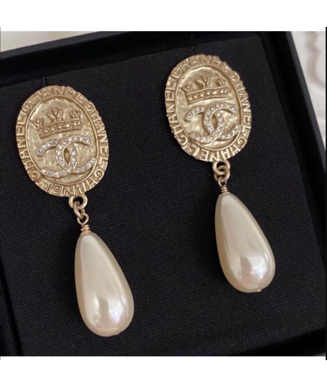 CHANEL Золотые серьги, фото 2