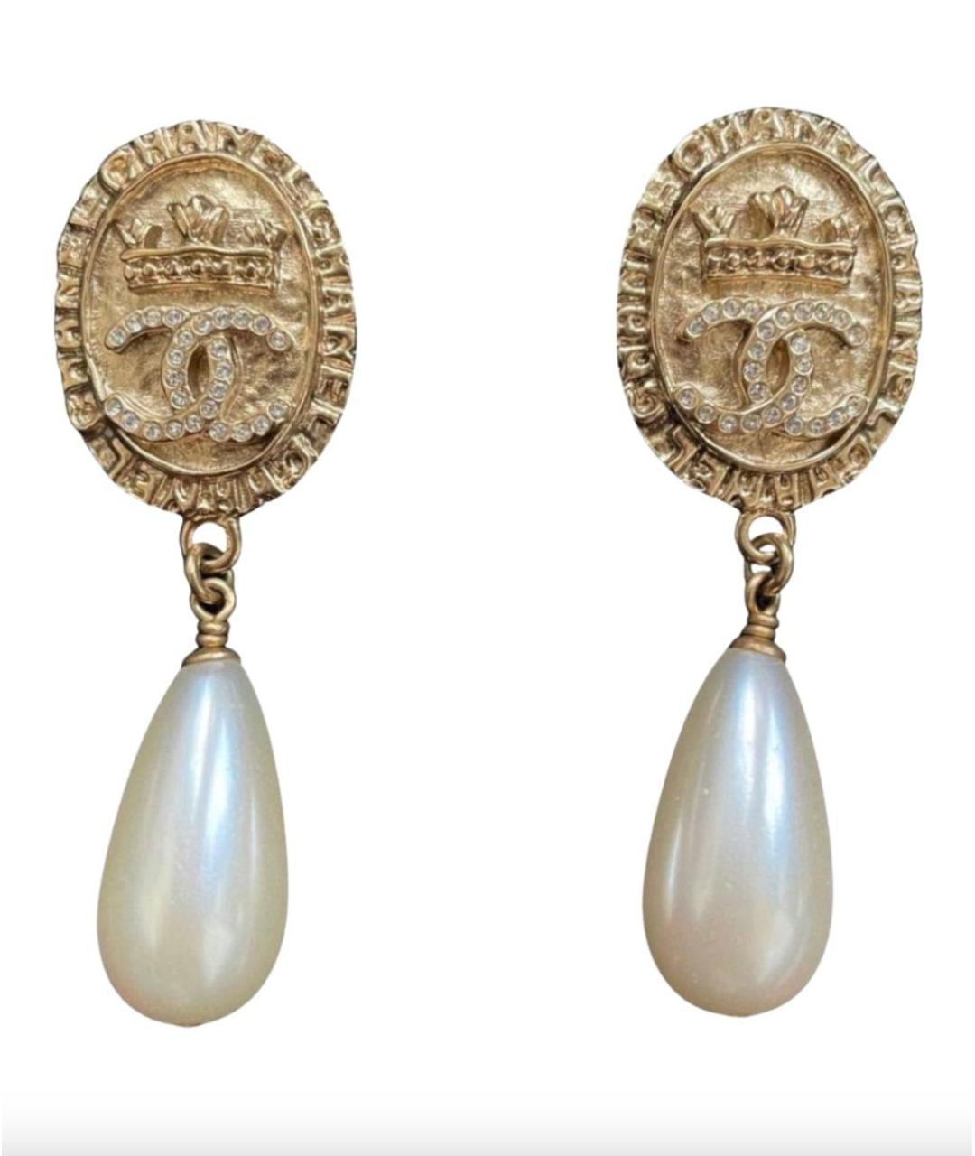 CHANEL Золотые серьги, фото 1