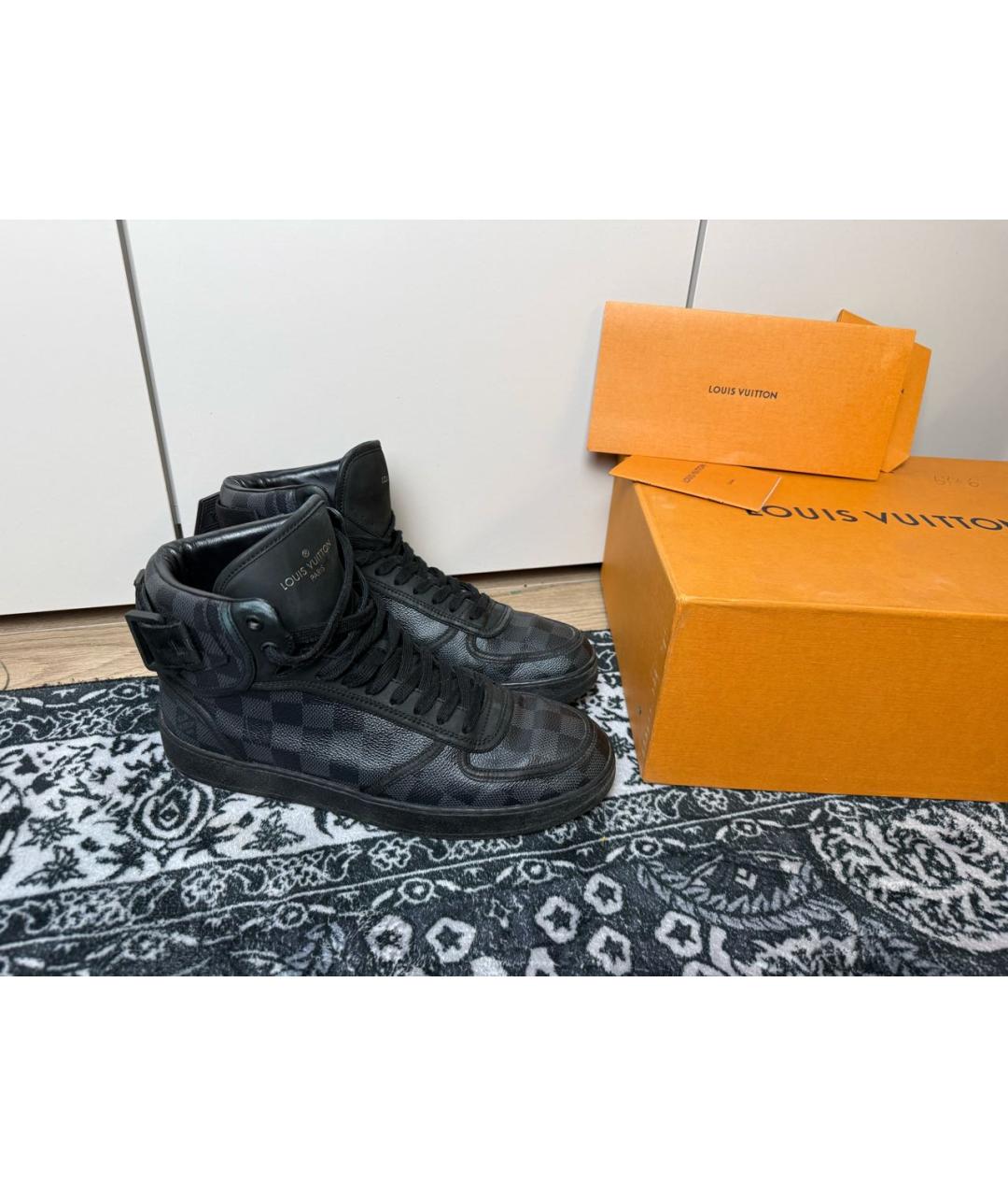 LOUIS VUITTON Черные высокие кроссовки / кеды, фото 3