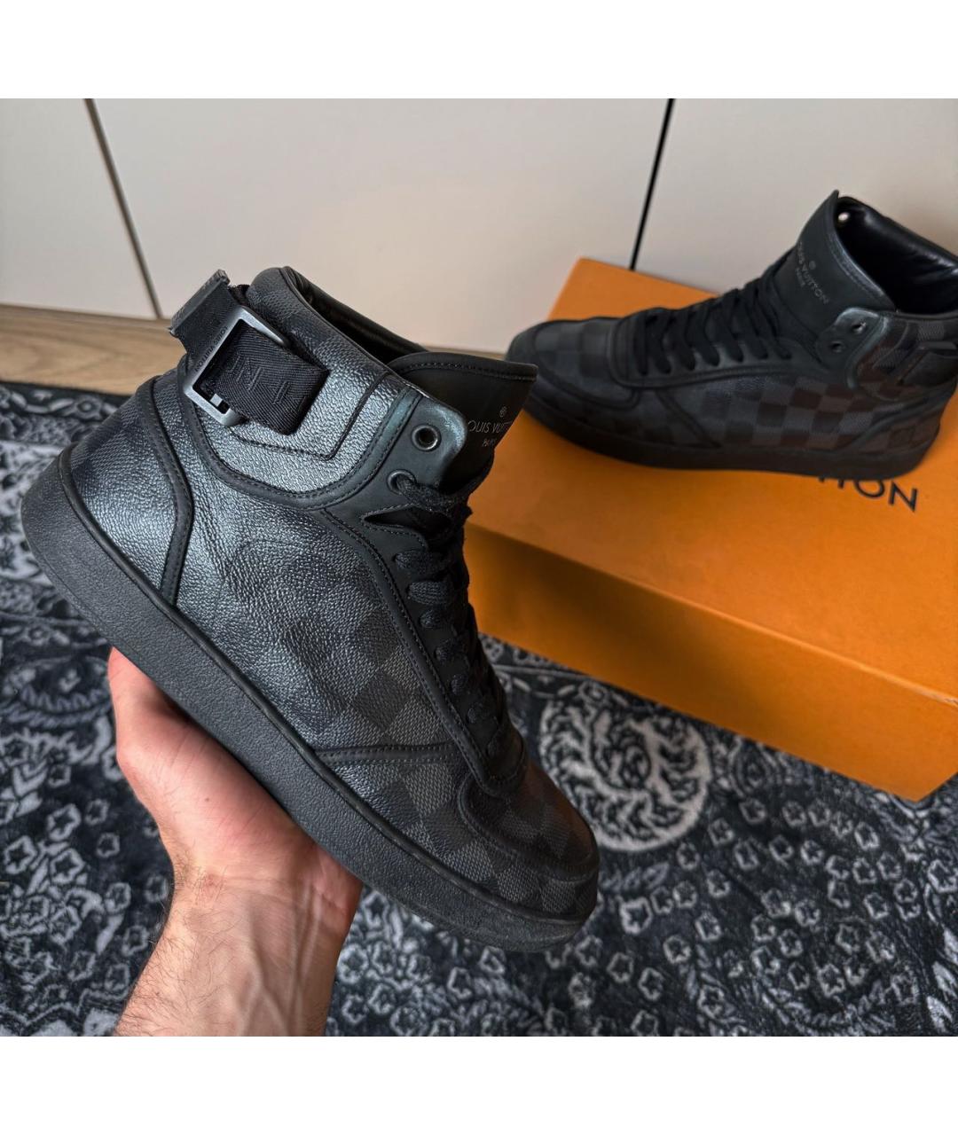 LOUIS VUITTON Черные высокие кроссовки / кеды, фото 4